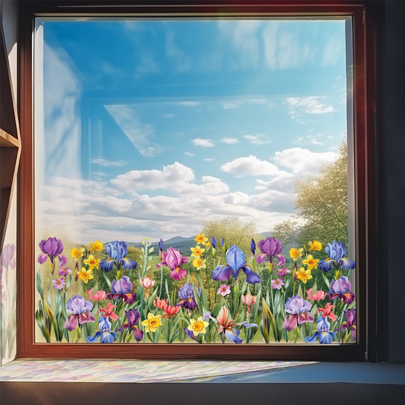 Pvc Panel Background - Adesivi murali colorati con bellissimi fiori