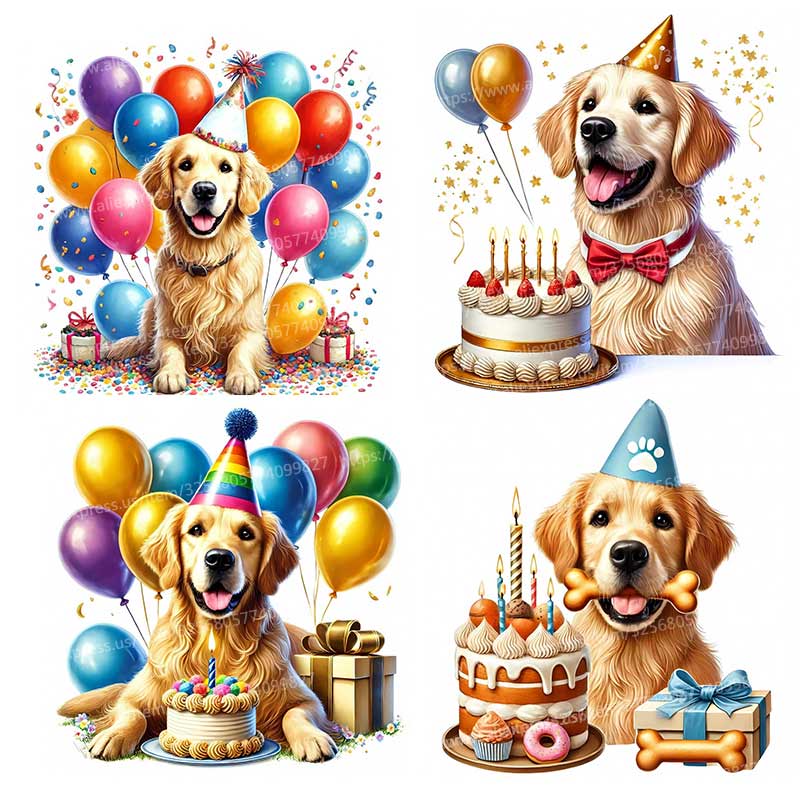 Buon compleanno Golden Retriev - Pvc Panel Background recensione e prezzo