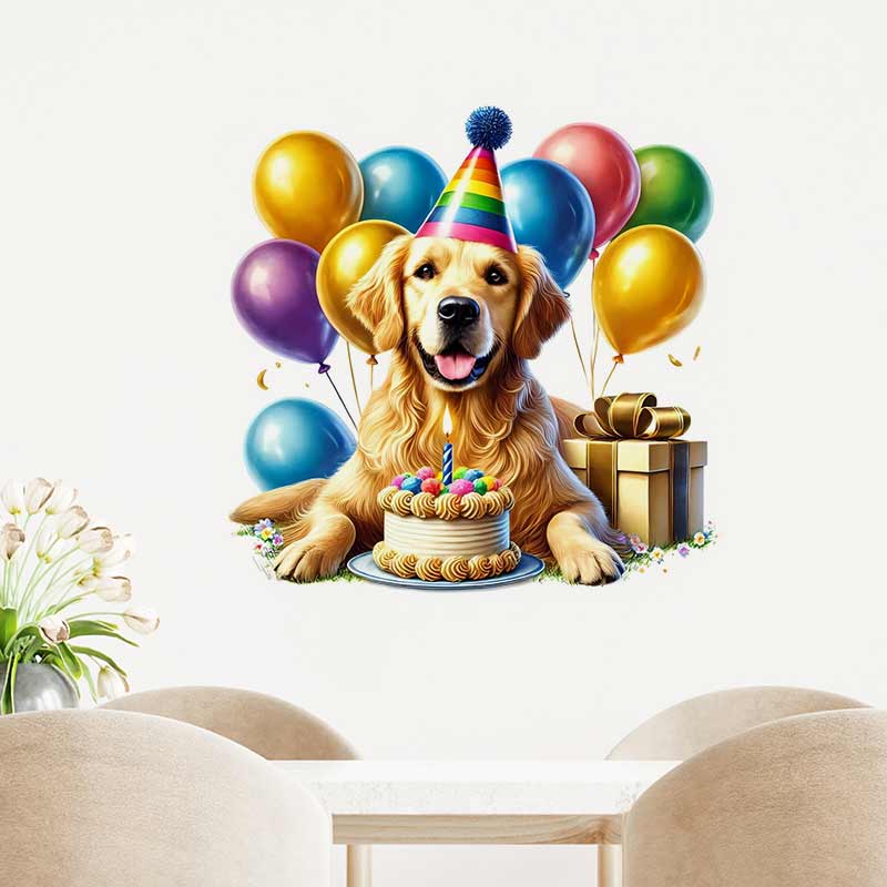 Buon compleanno Golden Retriev - Pvc Panel Background recensione e prezzo